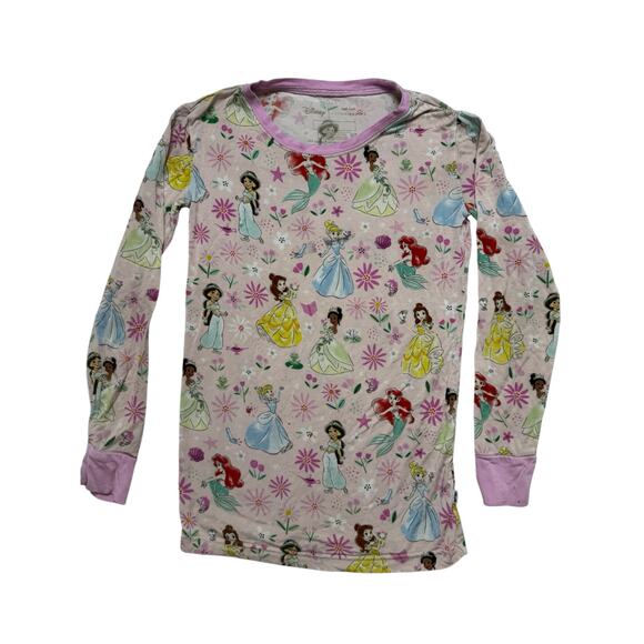 DISNEY x LITTLE SLEEPIES Pink Princess Long Sleeve Pajama Top Size 7/8 Girls - Picture 1 of 4